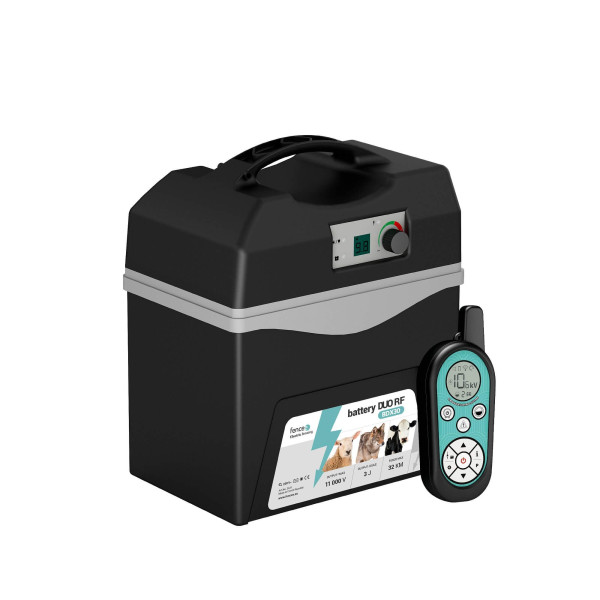 Bateriový přenosný RF zdroj pro elektrický ohradník fencee battery DUO RF BDX30 s ovladačem