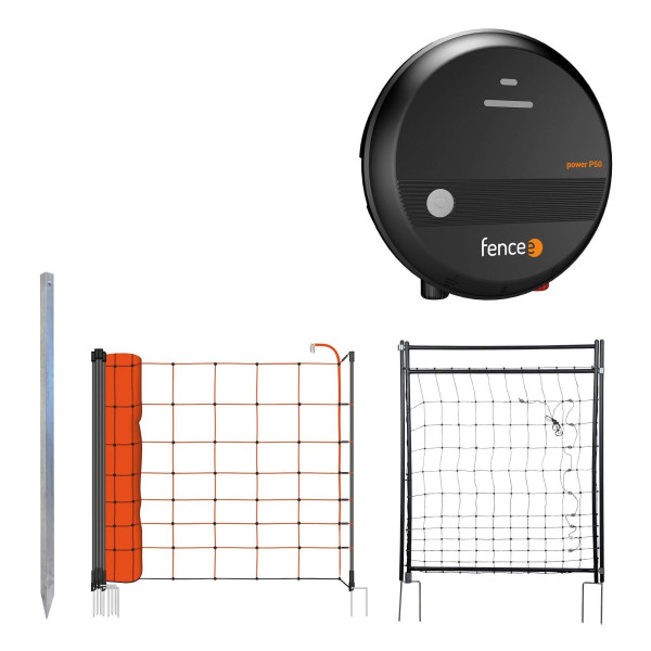 Sada s ohradníkovou elektrickou sítí pro ovce, kozy – vchodová branka 110 cm – síťový zdroj