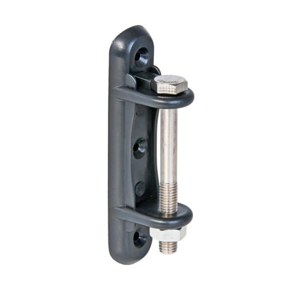 Rohový izolátor na vrut, pro pásku do 60 mm, s železným šroubem – 10 ks