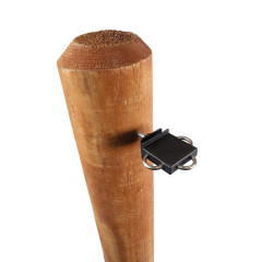 Plochý bránový izolátor s vrutem pro elektrický ohradník, 3 oka