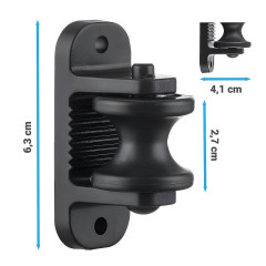 Rohový otočný izolátor s rolnou pro lana do 8 mm, na vruty - 4 ks