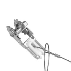Napínák drátu s ocelovým lankem a integrovaným izolátorem pro ohradníkové kůly, délka 80 cm