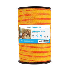 Páska pro elektrický ohradník, šířka 20 mm, žluto-oranžová, délka 200 m