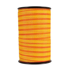 Páska pro elektrický ohradník, šířka 20 mm, žluto-oranžová, délka 200 m