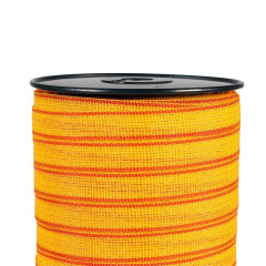 Páska pro elektrický ohradník, šířka 20 mm, žluto-oranžová, délka 200 m