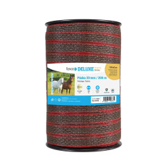 Páska pro elektrický ohradník, šířka 20 mm, hnědo-červená, délka 200 m