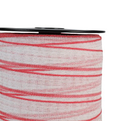 Páska pro elektrický ohradník, šířka 40 mm, bílo-červená, 200 m, 0,2 Ω/m