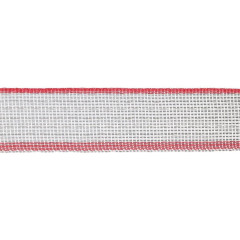 Páska pro elektrický ohradník, šířka 40 mm, bílo-červená, 200 m, 0,2 Ω/m