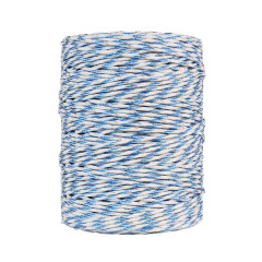 Pletené lanko pro elektrický ohradník, průměr 3 mm, bílo-modré, délka 200 m