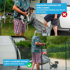 Kempingová sada s mobilní univerzální sítí a brankou, výška 90 cm
