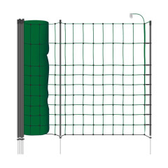 Zelená síť STANDARD pro elektrický ohradník pro psy, králíky, kočky, výška 65 cm, 25 m, 1 hrot