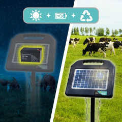 Solární přenosný RF zdroj pro elektrický ohradník fencee solar DUO RF SDX08 s ovladačem