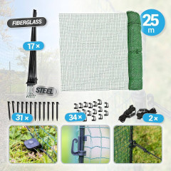 Univerzální zelená ohradníková síť, nevodivá FLEX, délka 25 m, výška 90 cm