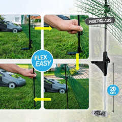 Univerzální zelená ohradníková síť, nevodivá FLEX, délka 25 m, výška 90 cm