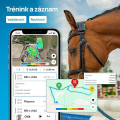 Chytrý lokátor pro koně fencee EquiGPS Track ČERNÁ