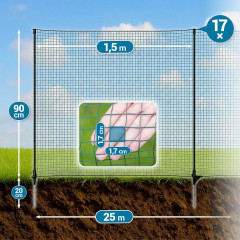Kempingová sada s mobilní univerzální sítí a brankou, výška 90 cm