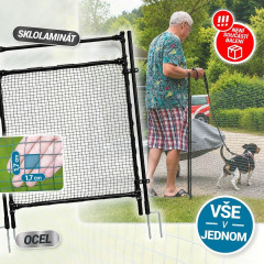 Kempingová sada s mobilní univerzální sítí a brankou, výška 90 cm