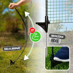 Univerzální zelená ohradníková síť, nevodivá FIX, délka 15 m, výška 90 cm