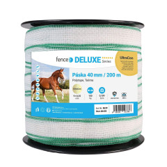 Páska pro elektrický ohradník, šířka 40 mm, zeleno-bílá, délka 200 m (5)