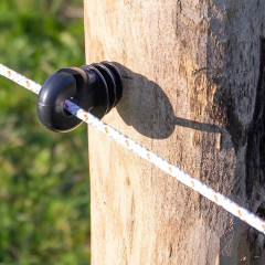 Izolátor pro elektrický ohradník kruhový, pro drát, lanko, lano a pásku do 12 mm - 25 ks