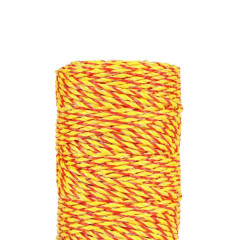Lanko pro elektrický ohradník, průměr 2,5 mm, žluto-oranž, 100 m