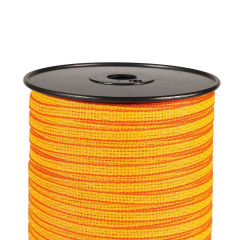 Páska pro elektrický ohradník, šířka 10 mm, žluto-oranžová, délka 250 m