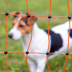 Vodivá síť elektrického ohradníku pro drůbež a kuřata, výška 112 cm, délka 50 m, dvojitý hrot