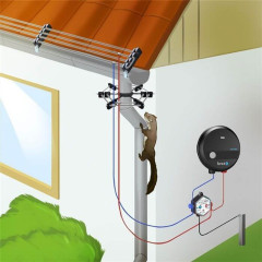 Izolátor pro elektrický ohradník na okap proti škůdcům, 4 očka