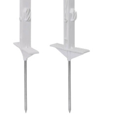 Sloupek plastový pro elektrický ohradník, délka 156 cm, 11 oček, bílý
