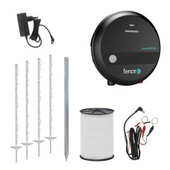 Set elektrického ohradníku pro koně, poníky, psy, skot a proti škůdcům - DUO zdroj - páska 200 m