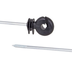 Izolátor pro elektrický ohradník s podpěrou 22 cm, pro vodiče do 12 mm - 10 ks