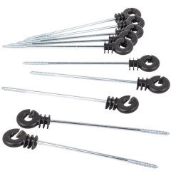 Izolátor pro elektrický ohradník s podpěrou 22 cm, pro vodiče do 12 mm - 10 ks