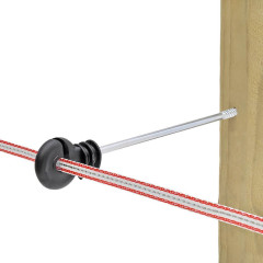 Izolátor pro elektrický ohradník s podpěrou 22 cm, pro vodiče do 12 mm - 10 ks