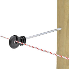 Izolátor pro elektrický ohradník s podpěrou 22 cm, pro vodiče do 12 mm - 10 ks