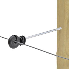 Izolátor pro elektrický ohradník s podpěrou 22 cm, pro vodiče do 12 mm - 10 ks