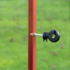 Izolátor pro elektrický ohradník kruhový, pro drát, lanko, lano a pásku, závit M6 - 25 ks