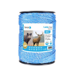 Lanko pro elektrický ohradník, průměr 3 mm, modré, délka 400 m, 0,17 Ω/m