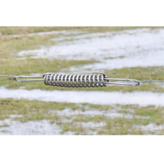 Dilatační napínací pružina pro vodiče elektrického ohradníku, nerezová 435 mm