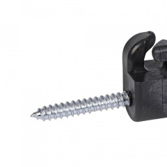 Izolátor na elektrický ohradník proti škůdcům, 8 oček pro lanko a drát, pro vedení Plus – Mínus, vrut