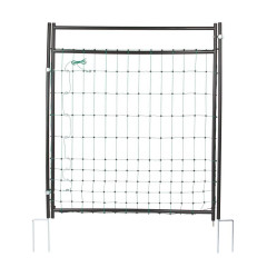 Vchodová branka k elektrické ohradníkové síti, výška 125 cm, šířka 83 cm, dvojitý hrot