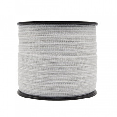 Páska pro elektrický ohradník, šířka 20 mm, bílá, délka 200 m, 0,45 Ω/m