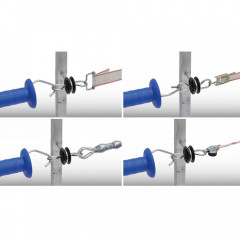 Izolátor pro elektrický ohradník k vchodové bráně, otočný s metrickým závitem M6