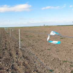 Zradidlo - výstražná signální modrá páska na elektrický ohradník a síť, 220 m