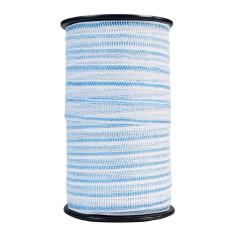 Páska pro elektrický ohradník, šířka 40 mm, bílo-modrá, délka 200 m