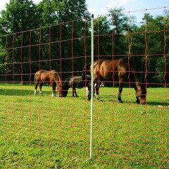 Ohradníková elektrická síť pro koně a poníky, výška 145 cm, délka 50 m, dvojitý hrot