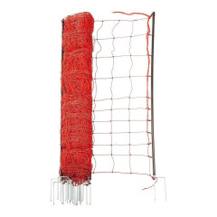 Ohradníková elektrická síť pro koně a poníky, výška 170 cm, délka 25 m, dvojitý hrot