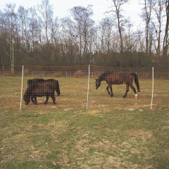 Ohradníková elektrická síť pro koně a poníky, výška 170 cm, délka 25 m, dvojitý hrot