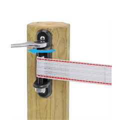 Izolátor napínací na vrut, pro pásku do 40 mm, rohový s plastovým šroubem – 10 ks