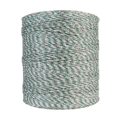 Lanko pro elektrický ohradník, průměr 2,5 mm, zeleno-bílé, 1000 m