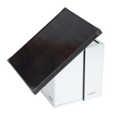 Premium sada solární ohradník - Kompletní bezpečnostní schránka + 1J RF chytrý zdroj, panel 40 W